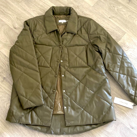NWT - Calvin Klein olive green puffer jacket - Picture 2 of 3